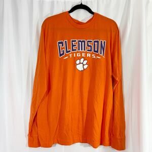 Clemson Tigers Long Sleeve Shirt XL 46/48 Lightweight Orange NCAA Team Gear